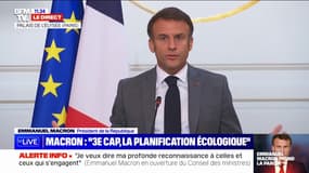 Emmanuel Macron: "À la fin de l'été, nous présenterons dans sa complétude la planification écologique pour le pays"