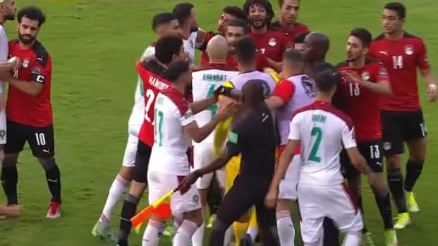 Début de bagarre entre l'Egypte et le Maroc à la CAN 2022 Début de bagarre entre l'Egypte et le Maroc à la CAN 2022