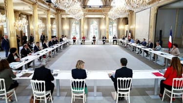 Le premier Conseil des ministres du gouvernement Castex, à Paris le 7 juillet 2020
