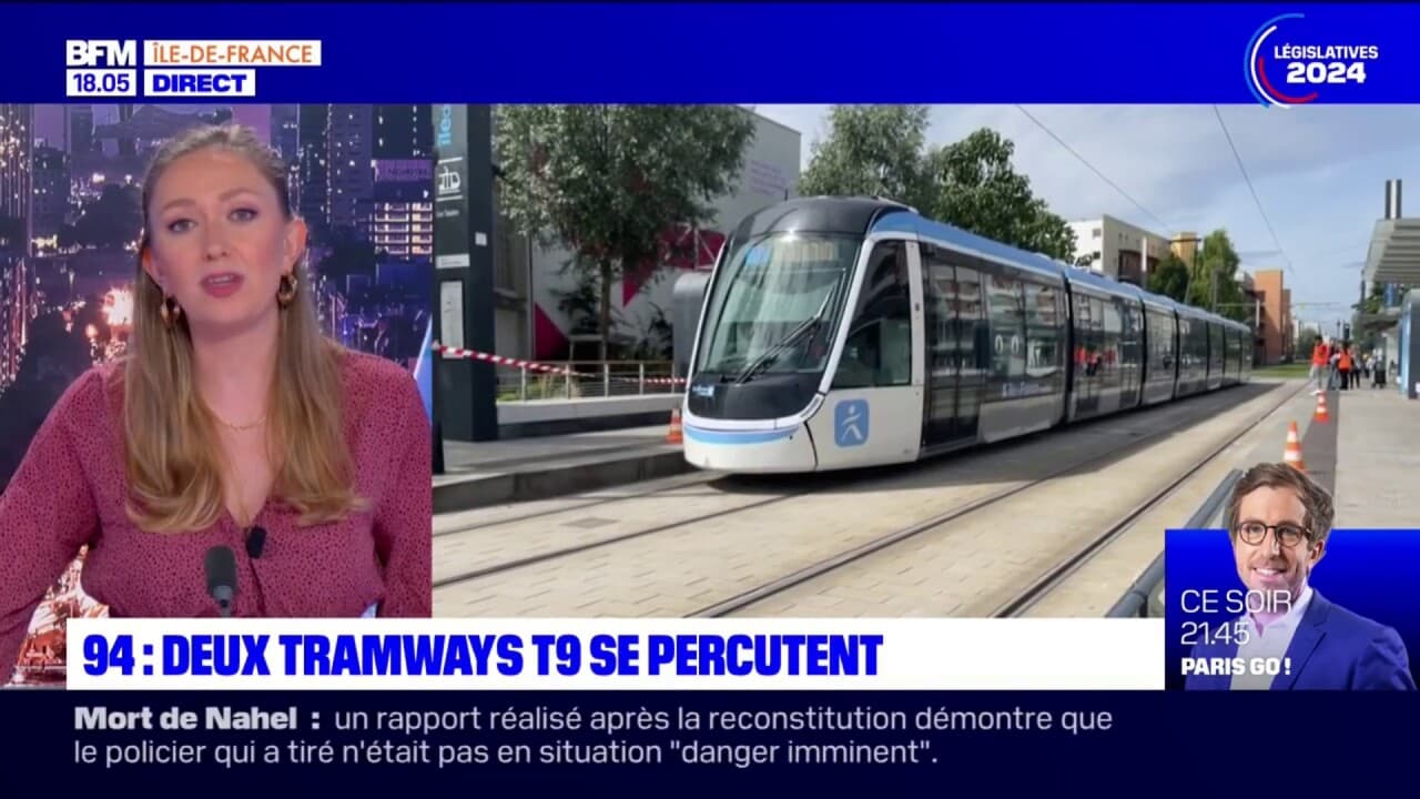 Val-de-Marne: deux tramways se percutent, neuf personnes légèrement ...