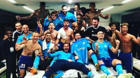 La joie de l'OM dans les vestiaires