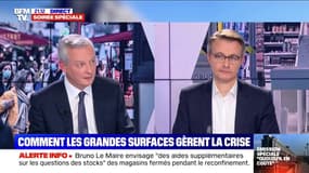 Fermeture des rayons non-essentiels: pour Bruno Le Maire, "nous avons pris cette décision pour garantir la sécurité sanitaire des Français"