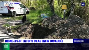 Digne-les-Bains: la fuite d'eau enfin localisée, 80 maisons privées d'eau potable
