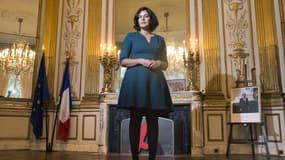 Myriam El Khomri, dans son ministère du Travail.