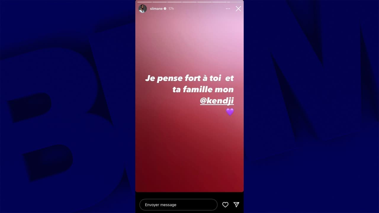 Story Instagram du chanteur Slimane le 22 avril 2024