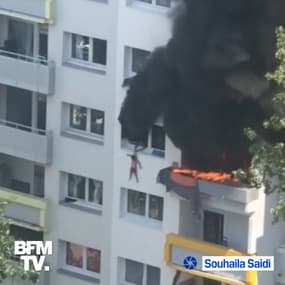 La jeune femme ayant filmé le sauvetage "héroïque" de deux enfants lors d'un incendie à Grenoble témoigne