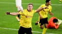 Erling Haaland célèbre son but contre Séville