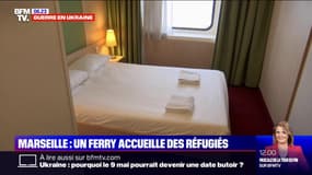 À bord du navire qui accueille des réfugiés ukrainiens dans le port de Marseille