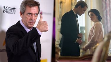 Hugh Laurie (à gauche) pourrait reprendre le rôle de Matt Smith (à droite) dans "The Crown"