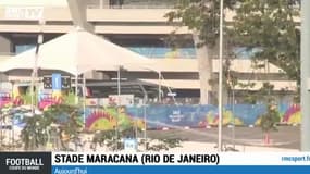 Football / Arrivée des Bleus au Maracana - 25/06