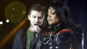 Justin Timberlake et Janet Jackson en 2004 lors de la mi-temps du Superbowl