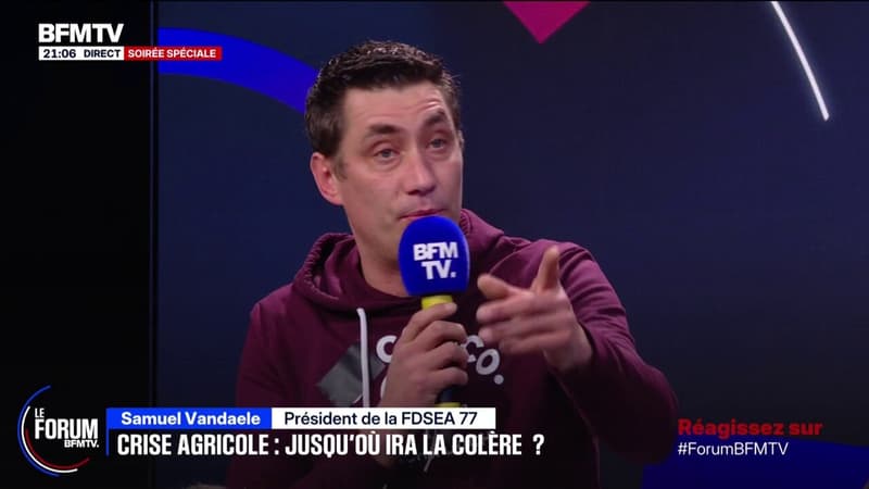 FORUM BFM - "Il y a une incapacité dans ce gouvernement à prendre des décisions et à acter des choses", déplore Samuel, président de la FDSEA 77