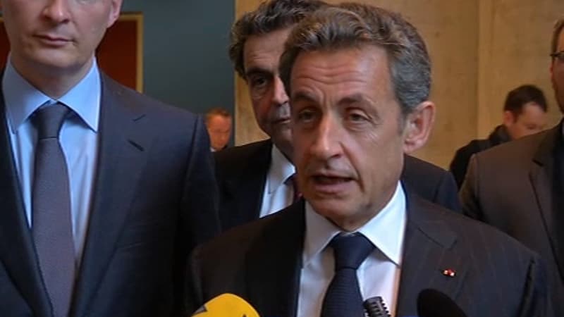 Nicolas Sarkozy, le 26 janvier, avant une rencontre avec Angela Merkel, évoque la victoire de Syriza en Grèce.