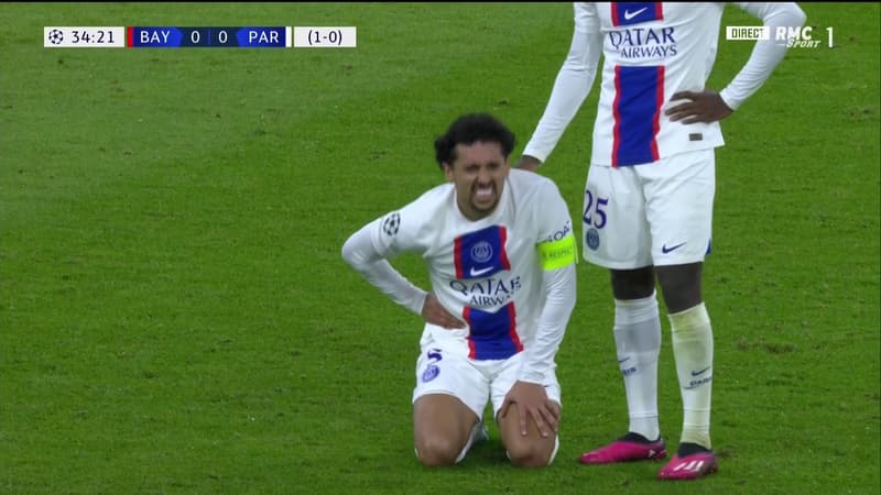 Bayern-PSG: gros coup dur pour Paris, Marquinhos contraint de sortir en première période