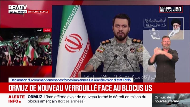 L'Iran assure que le détroit d'Ormuz restera "sous contrôle strict" tant que les États-Unis "ne lèveront pas les restrictions pesant sur liberté de circulation des navires"