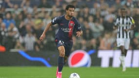 Warren Zaïre-Emery lors de Newcastle-PSG (4-1, Ligue des champions), le 4 octobre 2023