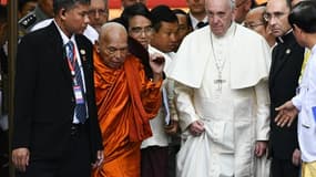 Le pape François en visite en Birmanie, le 29 novembre 2017