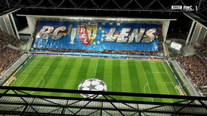 Le tifo à Bollaert pour Lens-Arsenal, le 3 octobre 2023