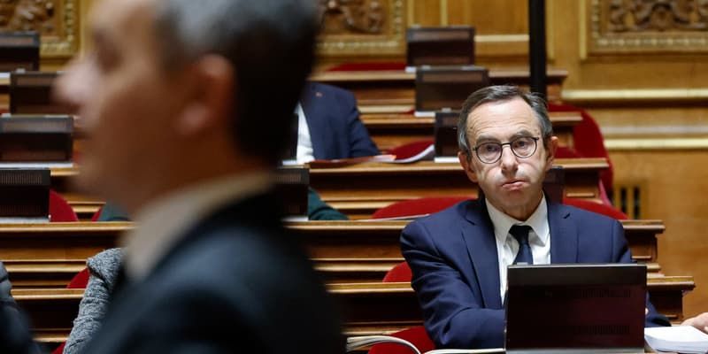 Gérald Darmanin et Bruno Retailleau au Sénat, le 7 novembre 2023