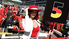 Une grid girl lors du GP de Russie