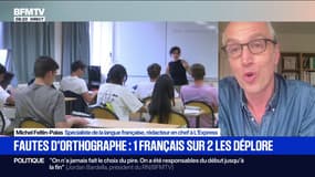 1 Français sur 2 déplore les fautes d'orthographe: "Il y a beaucoup d'inculture linguistique", observe Michel Feltin-Palas, spécialiste de la langue française