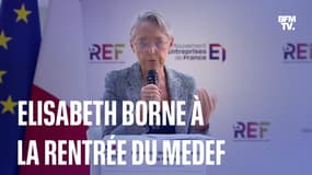 La Première ministre Elisabeth Borne à la conférence de rentrée du Medef