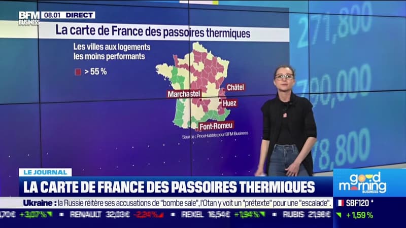La carte de France des passoires thermiques