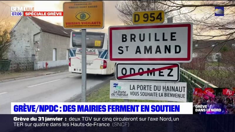 Nord-Pas-de-Calais: des mairies fermées en soutien à la grève