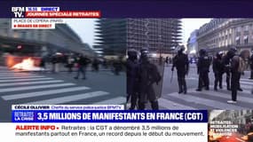 Retraites: 3,5 millions de manifestants en France, selon la CGT