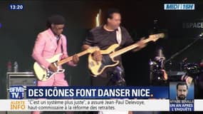 Des icônes font danser Nice