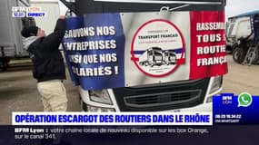 Opération escargot des routiers dans le Rhône