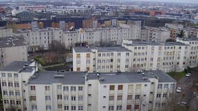 Vue de la cité des Côtes d'Auty à Colombes, dans les Hauts-de-Seine