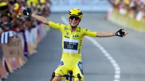 Pauline Ferrand-Prévot très émue à l'arrivée du Tour de France féminin à Châtel, 3 août 2025