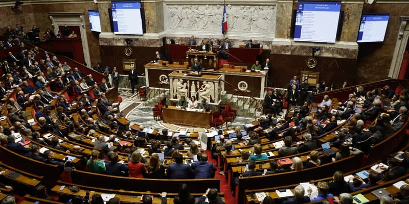 L'hémicycle de l'Assemblée nationale le 6 février 2023. (illustration)