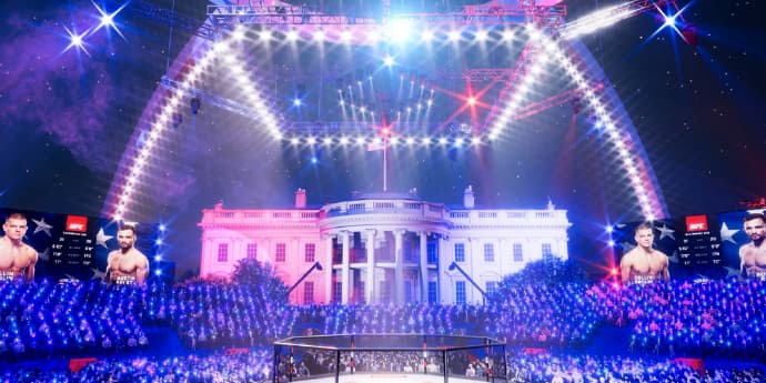 Les images 3D du show UFC attendu à la Maison Blanche l'an prochain, révélées par Dana White à Fox News ce samedi.