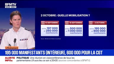 Mobilisation du 2 octobre: "Le nombre d'interpellations sera nettement moindre que le 18 septembre", affirme Agathe Foucault, porte-parole de la Police nationale