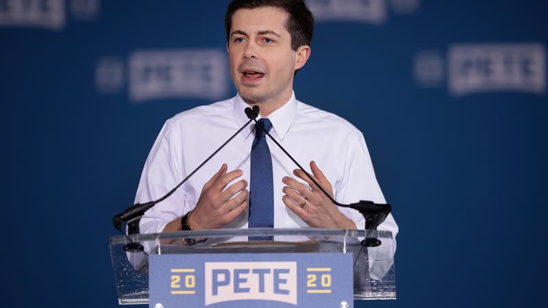 Pete Buttigieg à South Bend, aux États-Unis, le 14 avril 2019.