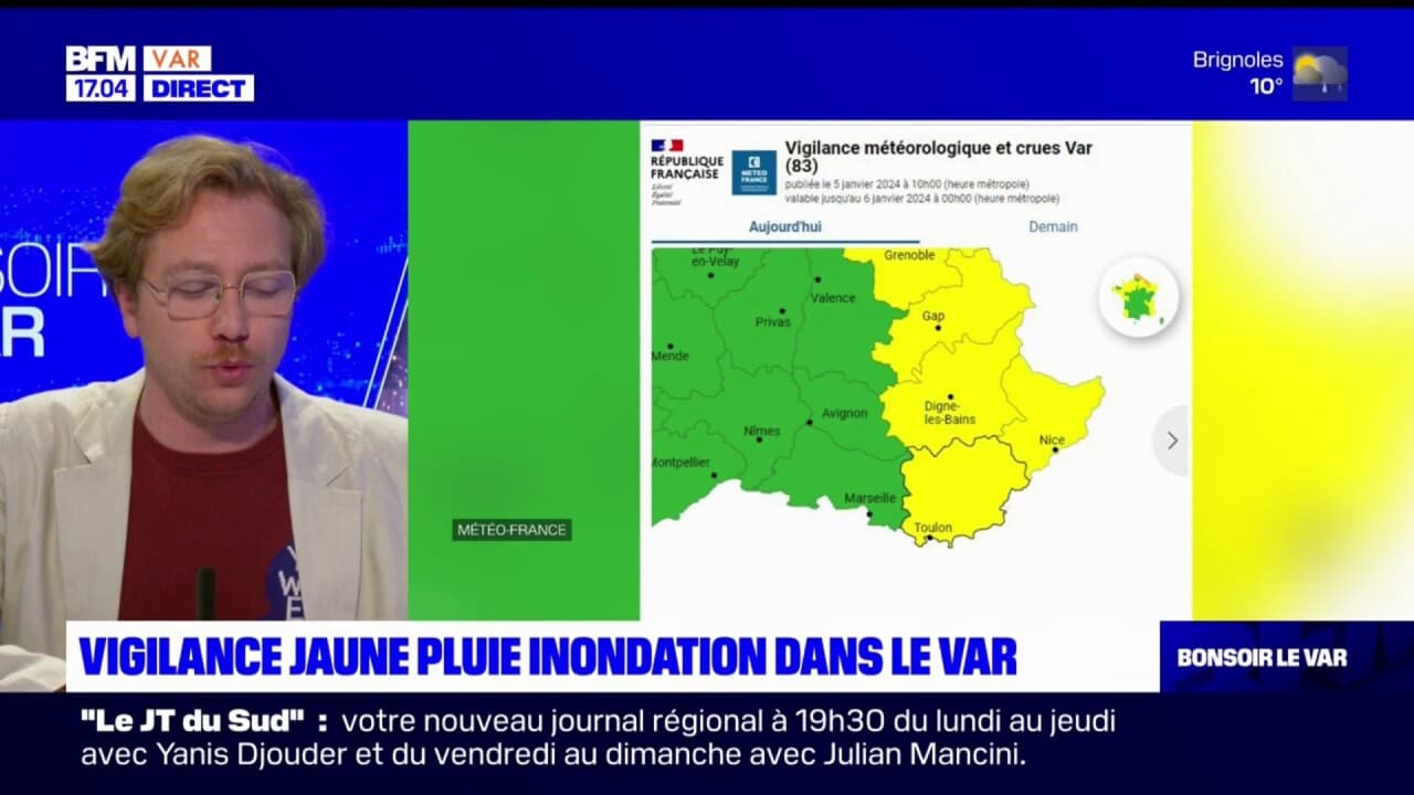 Var: Le Département Placé En Vigilance Jaune Pluie-inondation