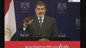Mohamed Morsi s'est exprimé à la télévision égyptienne mardi soir, martelant sa "légitimité" au pouvoir.