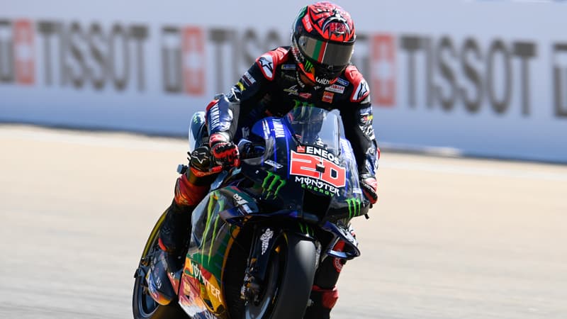 Fabio Quartararo sur le circuit d'Aragon, à Alcañiz le 11 septembre 2021