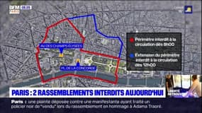 Deux rassemblements interdits ce samedi à Paris