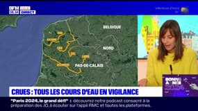 Crues: cinq cours d'eau du Pas-de-Calais et du Nord en vigilance orange