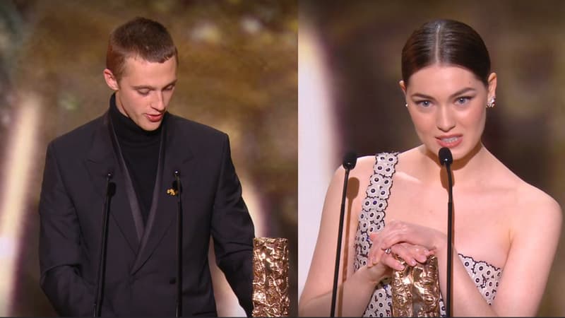 Benjamin Voisin et Anamaria Vartolomei, meilleurs espoirs masculin et féminin aux Césars 2022.