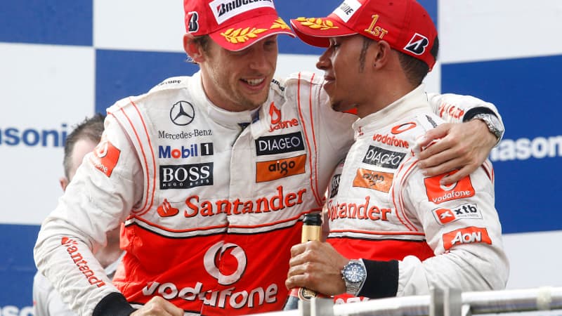Jenson Button et Lewis Hamilton