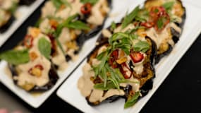 Un plat présenté à A Mediterranean Odyssey par Yotam Ottolenghi, le 17 octobre 2014 à New York