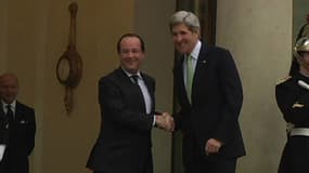 John Kerry, secrétaire d'Etat américain, reçu à l'Elysée par François Hollande, le 27 février 2013