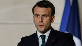 Emmanuel Macron le 25 février 2021 à l'Elysée