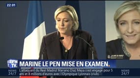 Assistants d'eurodéputés FN: Marine Le Pen mise en examen (1/2)