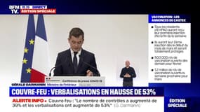 Gérald Darmanin sur le couvre-feu: "Le nombre de contrôles a augmenté de 39% le week-end dernier par rapport au week-end précédent, les verbalisations de 53%"