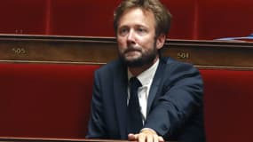 Boris Vallaud sur les bancs de l'Assemblée nationale lors d'un débat sur la loi de moralisation de la vie publique, le 27 juillet 2017